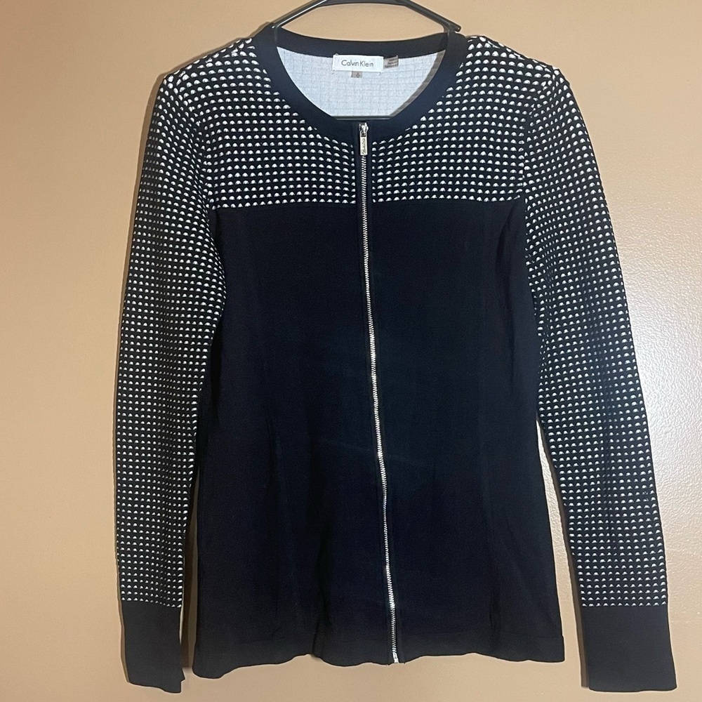 Calvin Klein Monochrome Zip-Up Jacket size small